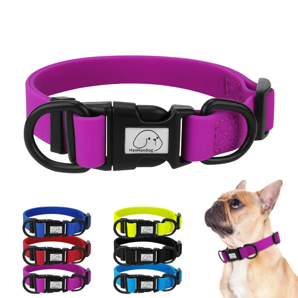 Waterproof Adjustable Pet Collar for Dogs & Cats