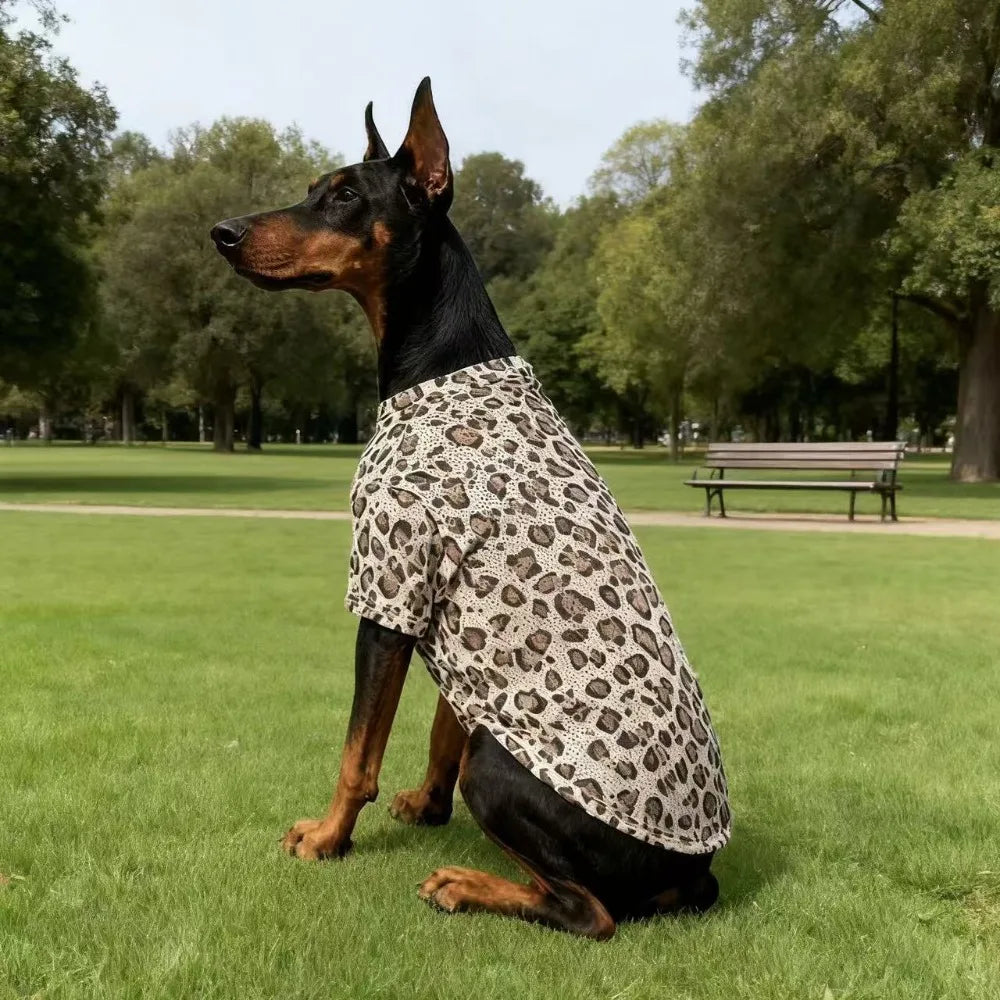 Cartoon Print Dog Cooling Vest Shirt | Soft Summer Top for Medium & Large Dogs