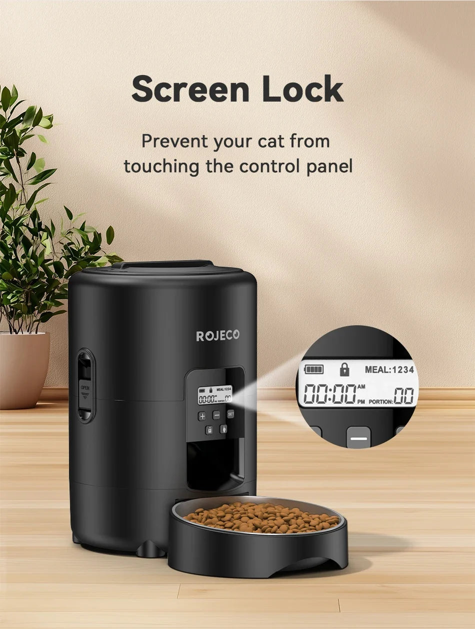 2L Automatic Pet Feeder & Kibble Dispenser — Button Version