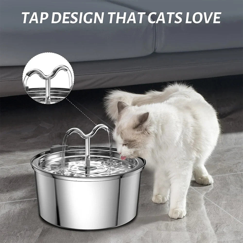 3.2L Cat & Dog Water Fountain with Triple Filtration System — Multi-Pet Drinking Bowl