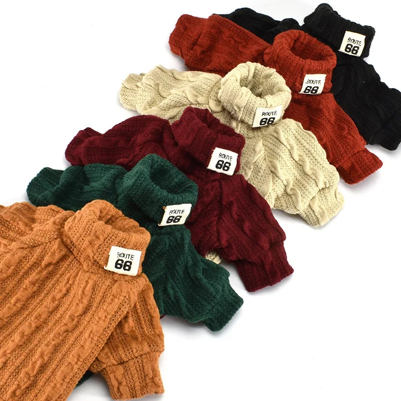 Knitted Turtleneck Dog Sweater