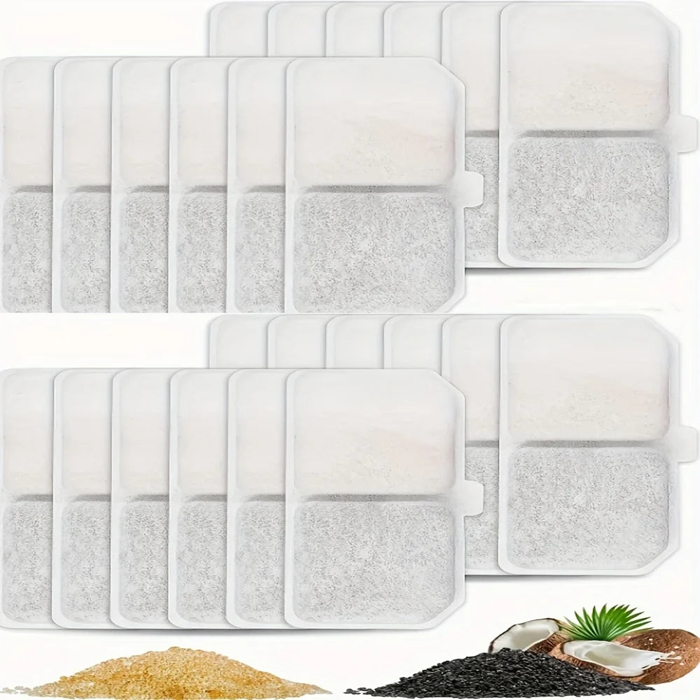Pet Water Fountain Replacement Filter Chips — 12pc / 24pc