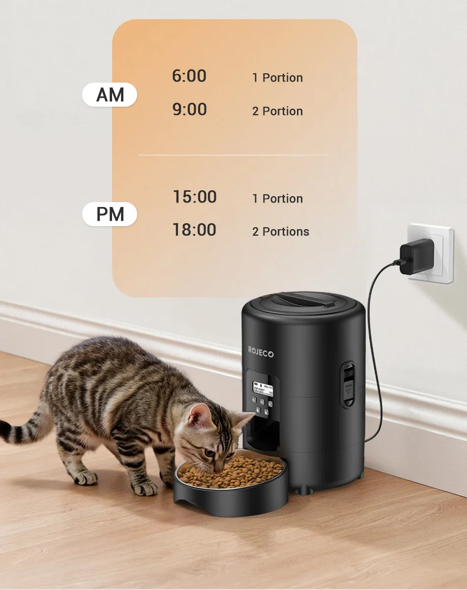 2L Automatic Pet Feeder & Kibble Dispenser — Button Version
