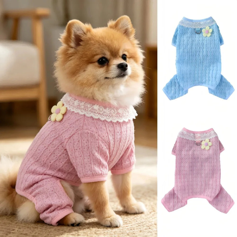 Lace Jumpsuit with D-Ring for Small Dogs & Cats