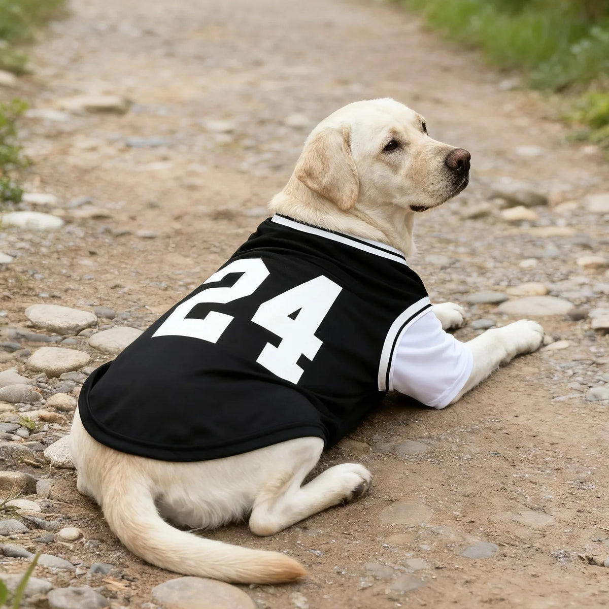 Basketball Print Faux Two-Piece Dog Cooling Vest Shirt | Summer Casual Top for Medium & Large Dogs