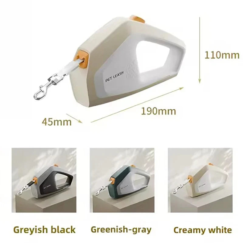5m Retractable Dog Leash with Quick-Release