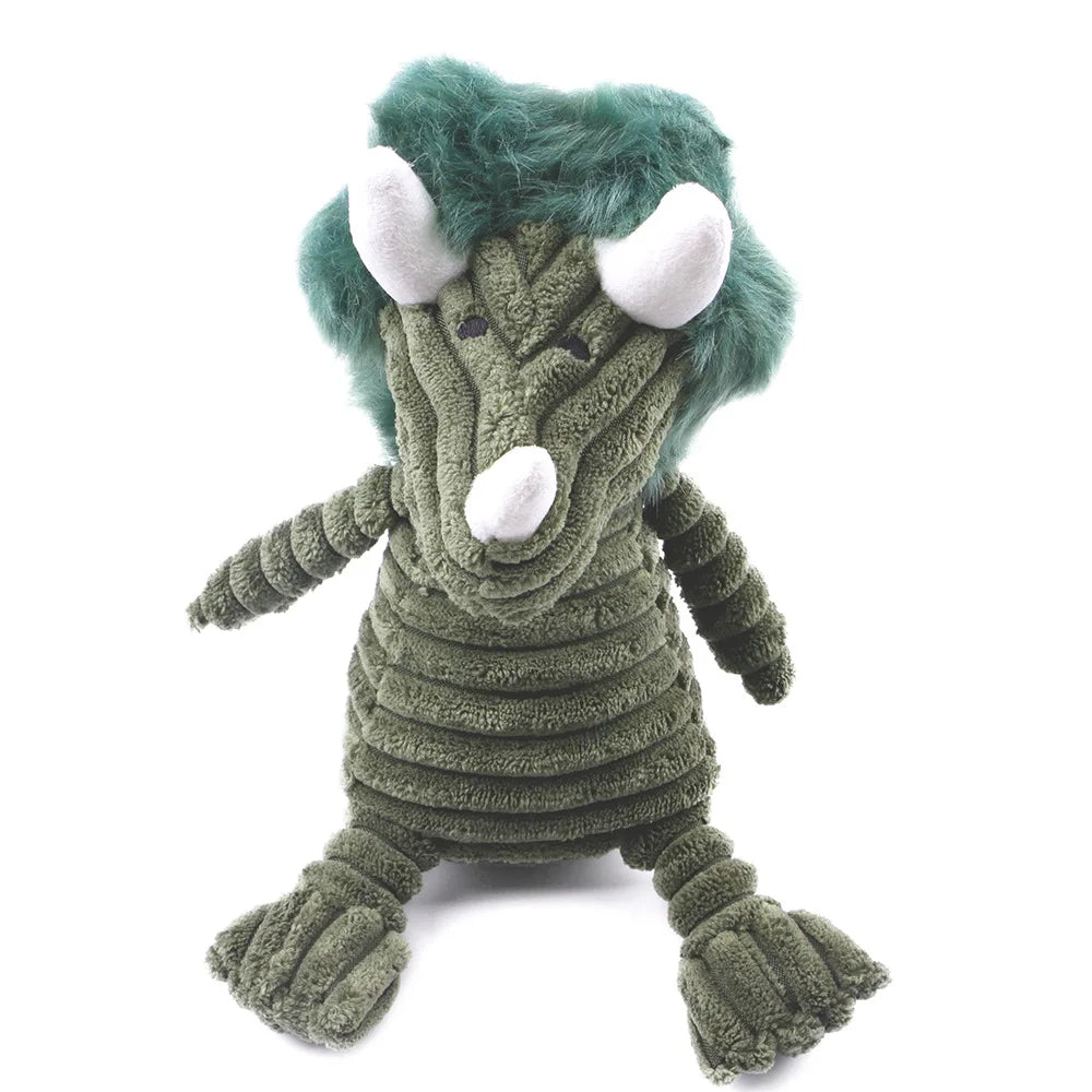 Corduroy Animal Squeaky Dog Toy - Bite Resistant