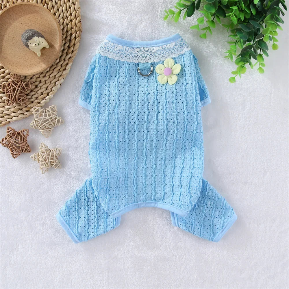 Lace Jumpsuit with D-Ring for Small Dogs & Cats