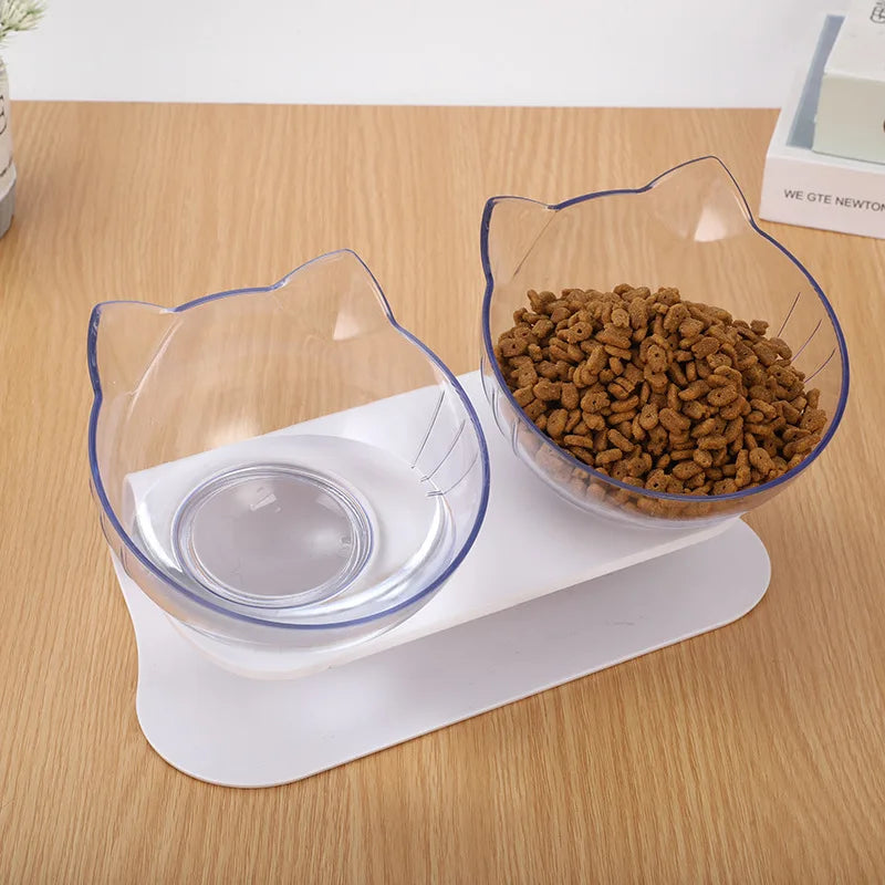 Double Pet Bowl with Non-Slip Stand