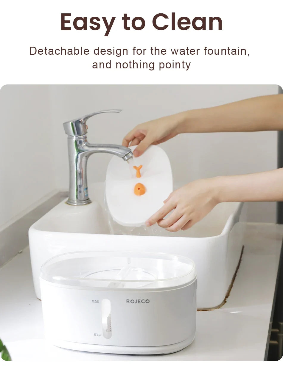 Automatic Wireless Dual-Flow Pet Water Fountain for Cats & Dogs