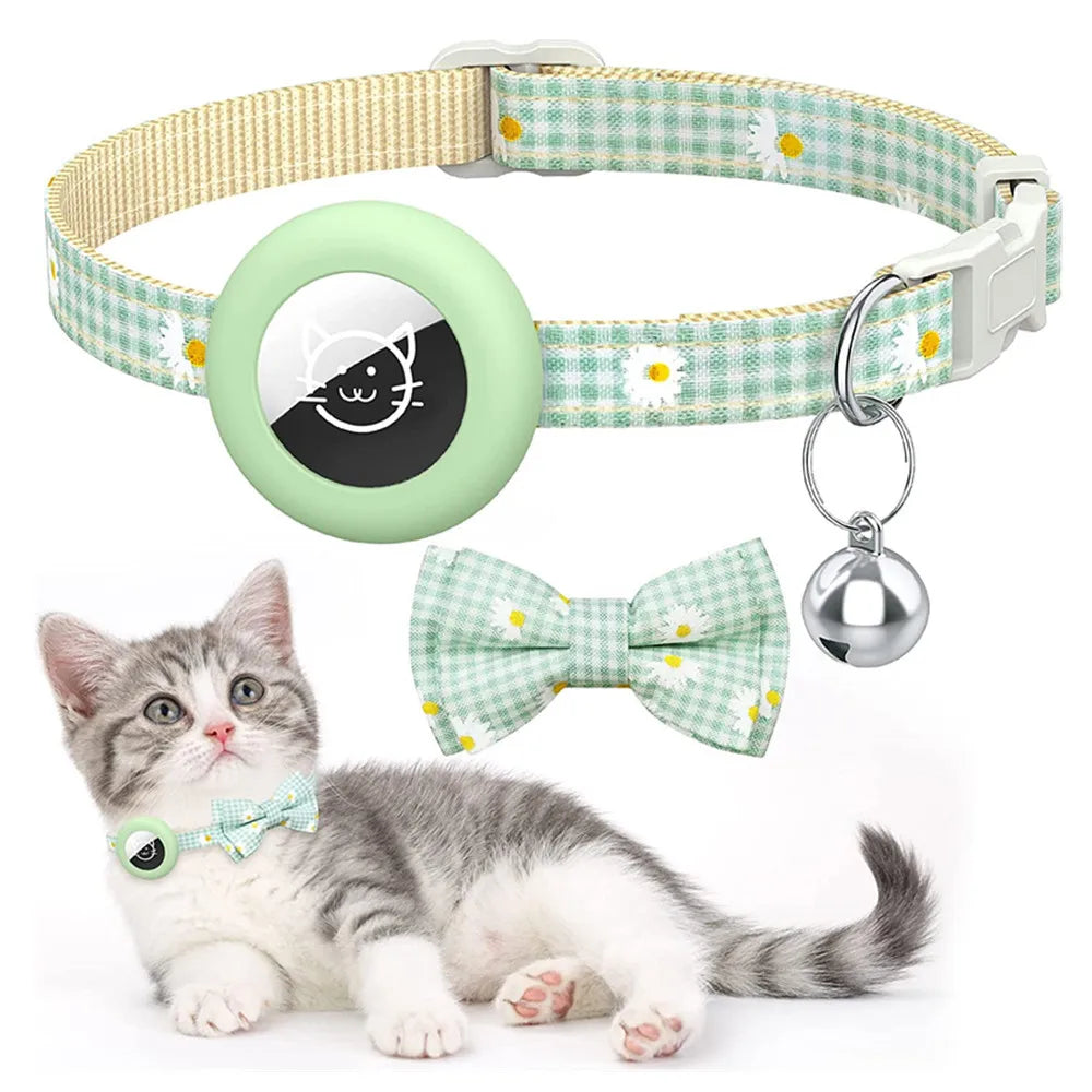 Breakaway Cat Collar with AirTag Holder & Bell