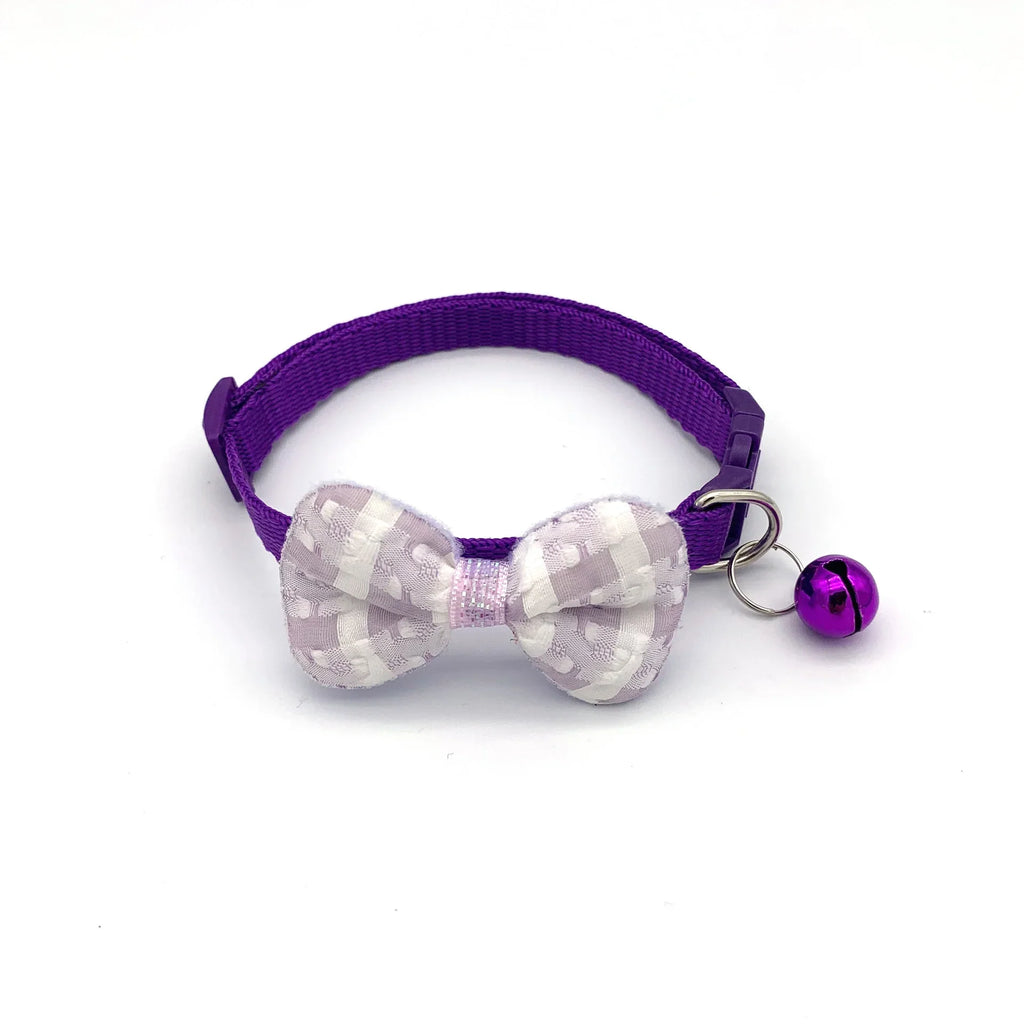 Cute Bow Cat Collar with Safety Bell