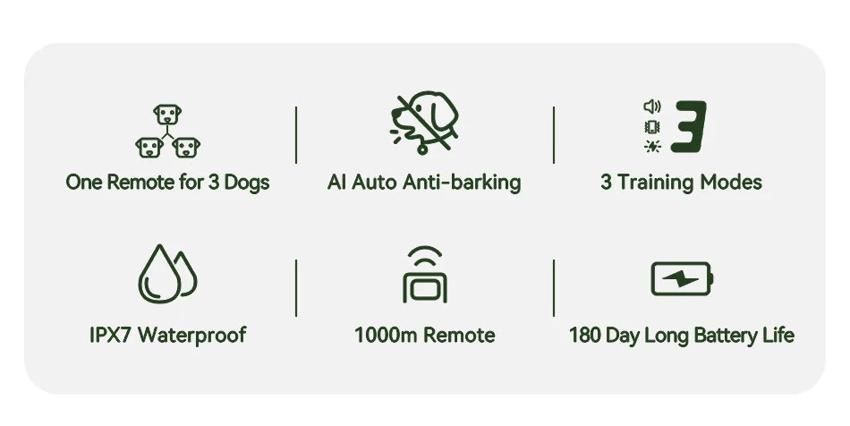 1000m Remote Dog Training Collar with Vibration & Bark Control