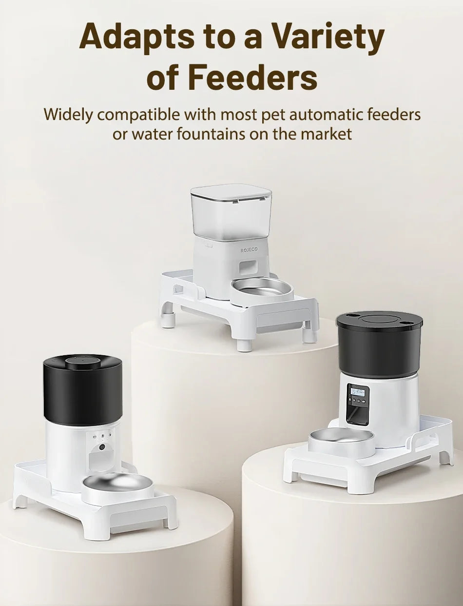 Adjustable Elevated Pet Feeder Bracket — Single & Double Bowl for Cats & Dogs
