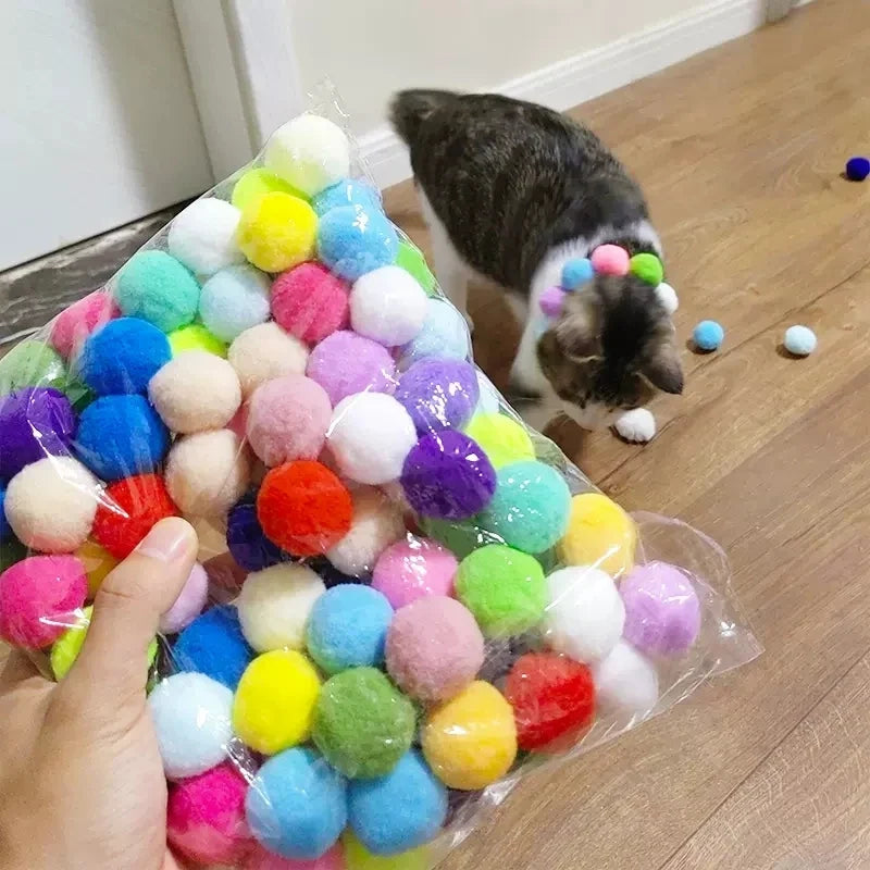 Interactive Pompom Launcher Cat Toy