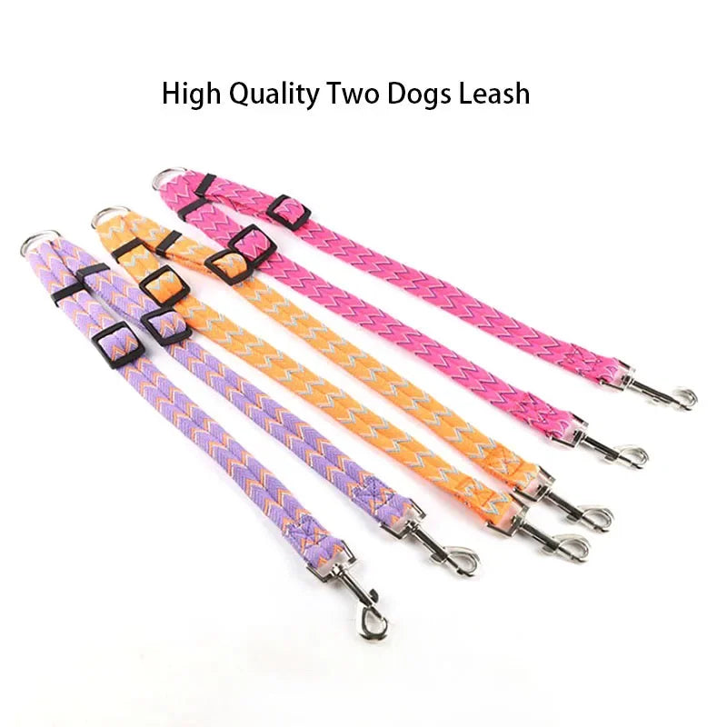 Dual Pet Leash for Two Dogs or Cats - V-Shape Twin Lead