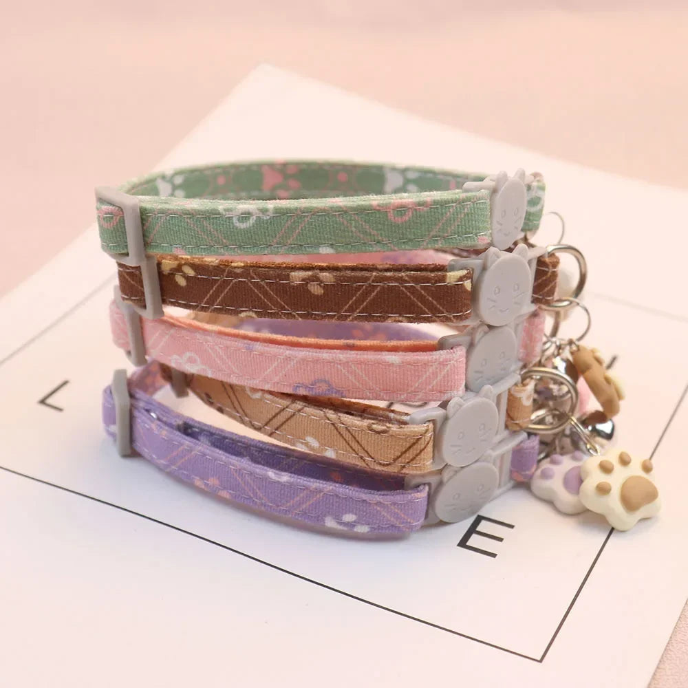 Adjustable Breakaway Collar with Bell for Cats and Small Dogs