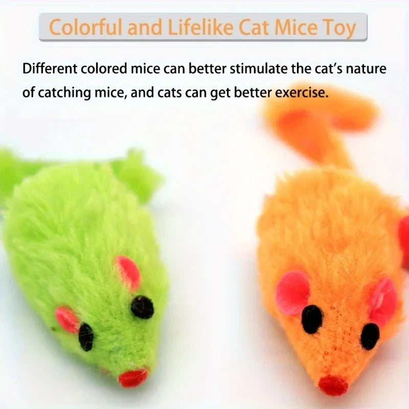Plush Mouse Cat Toys - 25 Pack Bulk Set for Active Play