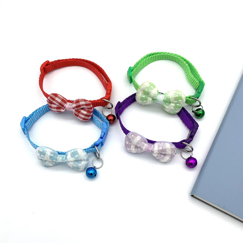 Cute Bow Cat Collar with Safety Bell