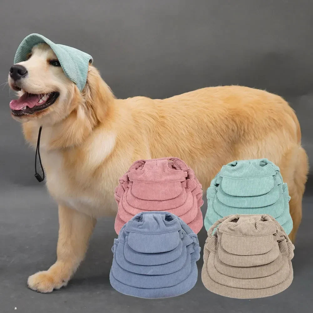Pet Baseball Cap with Ear Holes | Adjustable Summer Sport Hat for Dogs & Cats