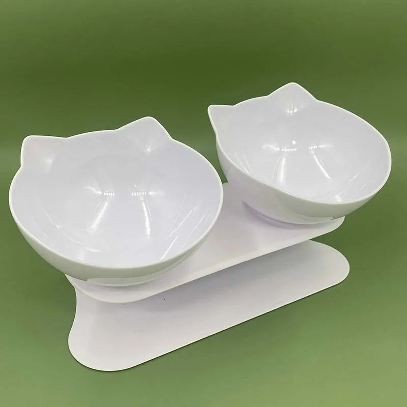 Double Pet Bowl with Non-Slip Stand