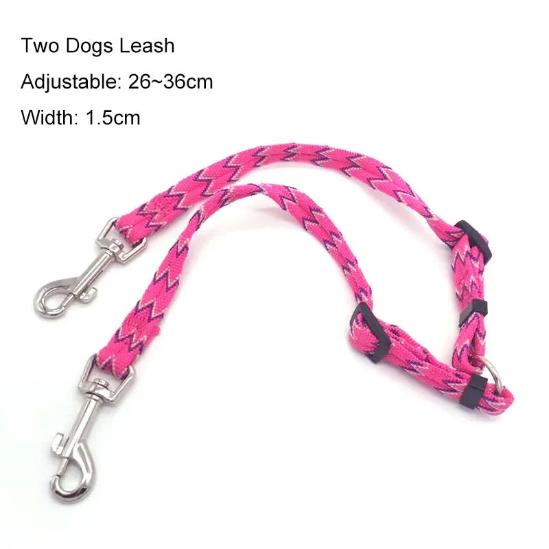 Dual Pet Leash for Two Dogs or Cats - V-Shape Twin Lead