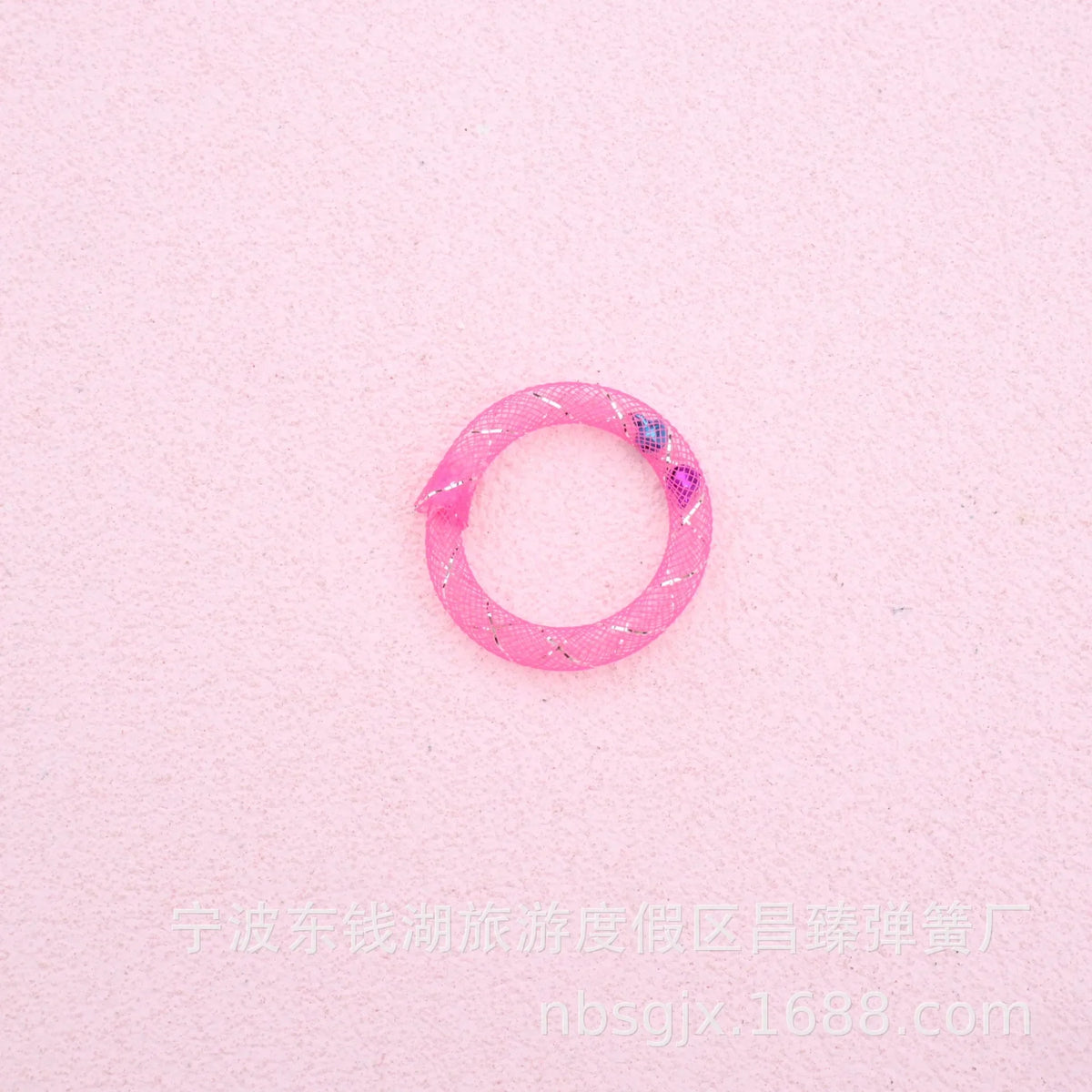 Donut-Shaped Spring Toy with Bell for Cats