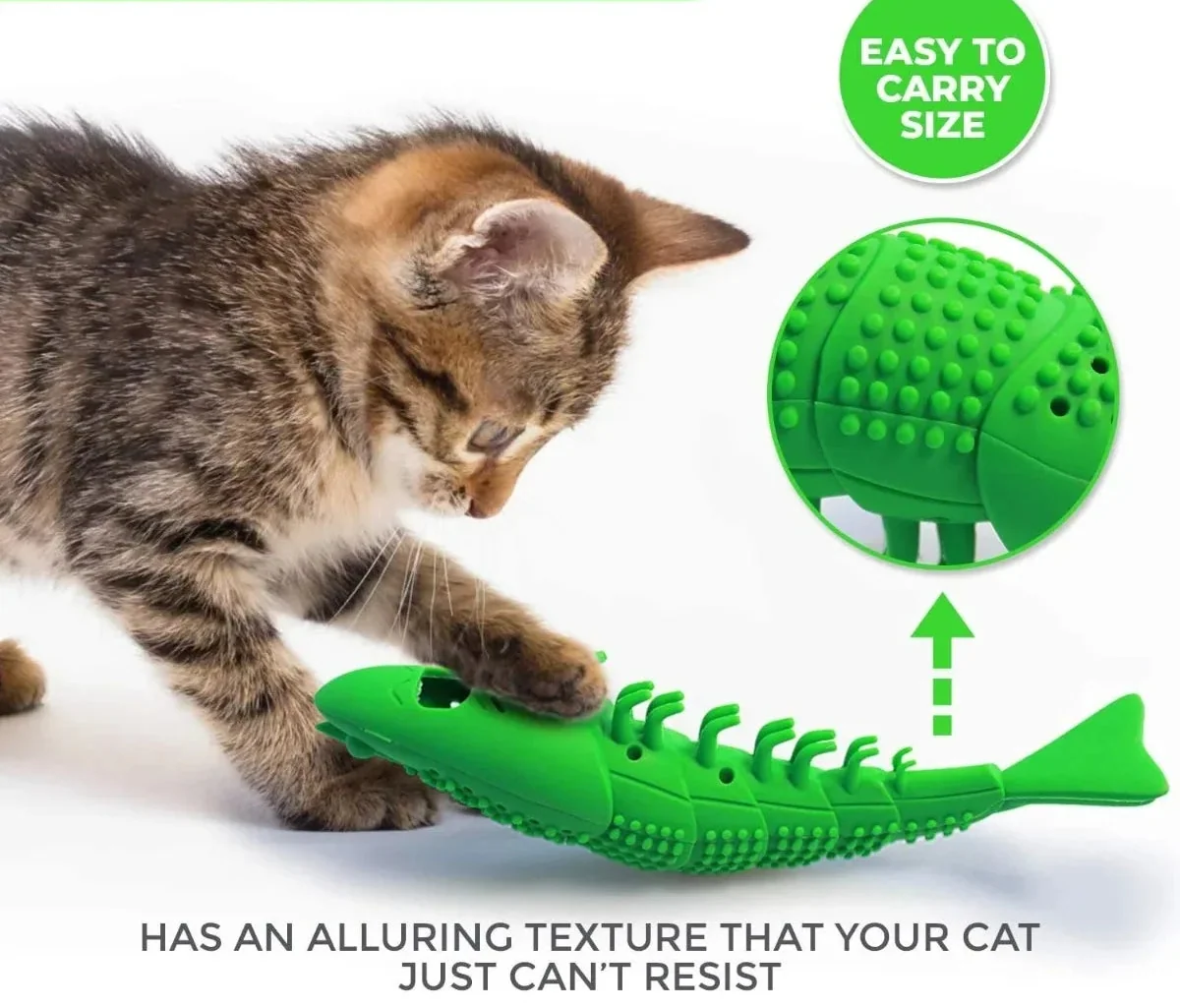 Interactive Cat Toothbrush Chew Toy - Durable Rubber Dental Care and Treat Dispenser