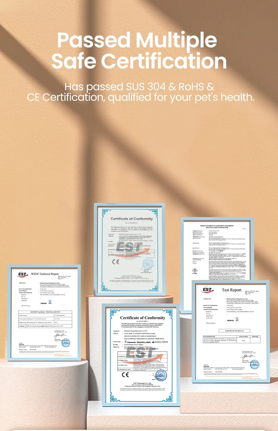Stainless Steel Pet Water Fountain - Rechargeable Automatic Drinking Fountain for Dogs & Cats