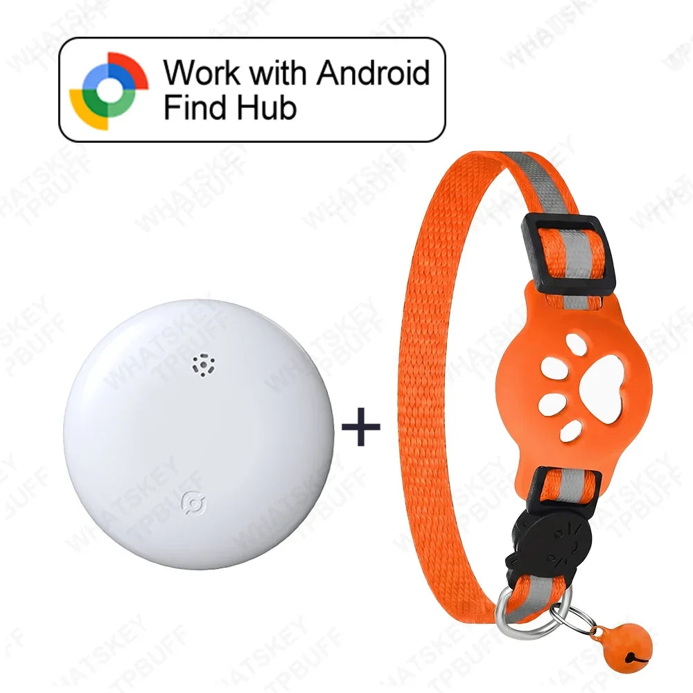 Google Find My Device Pet Collar Tracker for Cats & Dogs — Android Compatible