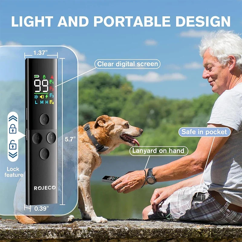 Remote Dog Training Collar — 1600ft Range, IP67 Waterproof & Bark Control