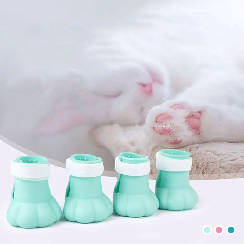 Anti-Slip Pet Paw Protectors - 4 Pack