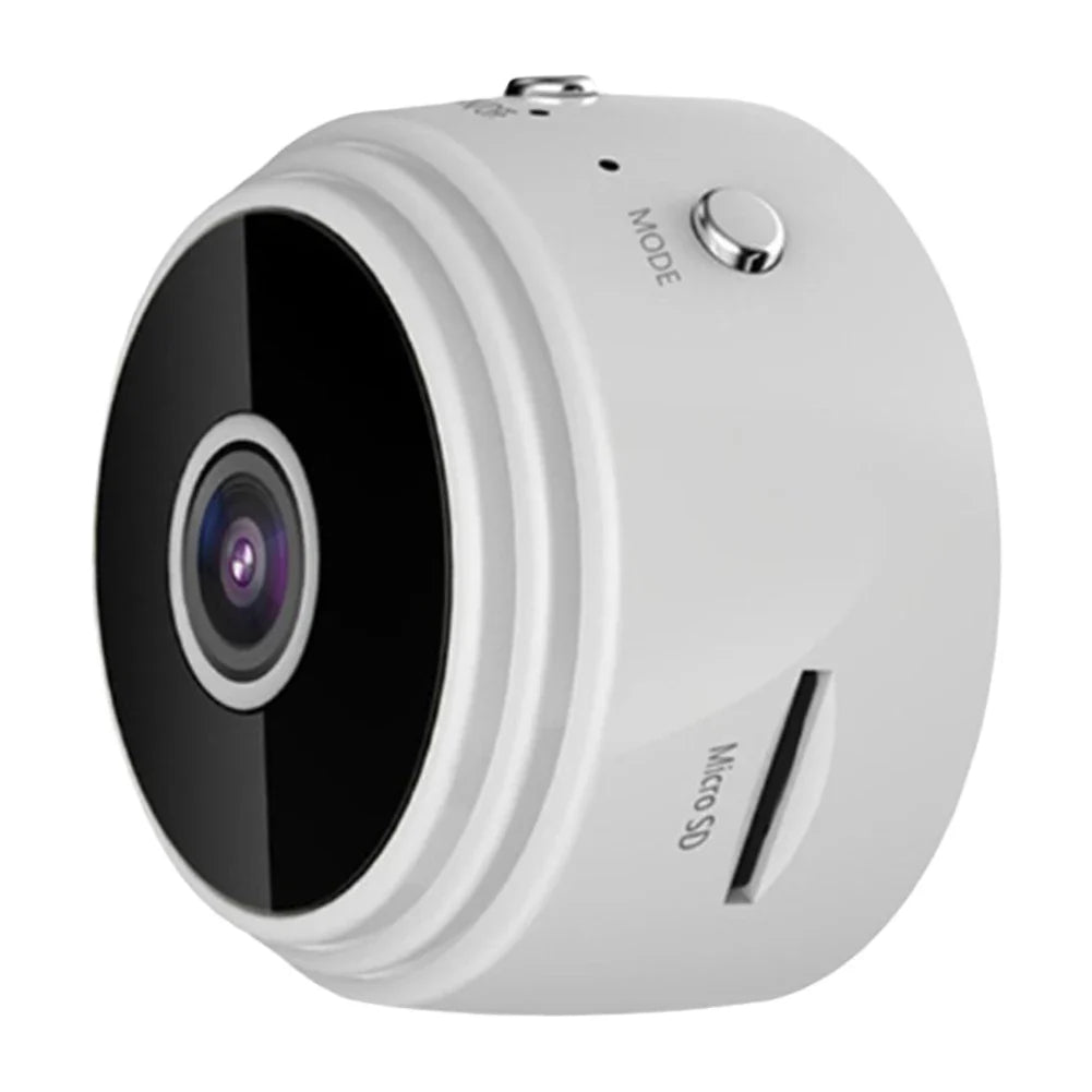 1080P WiFi Mini Security Camera with Night Vision & Magnetic Mount — Black