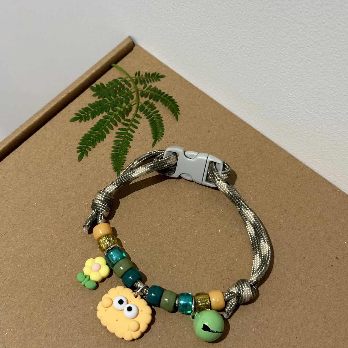 Adjustable Braided Cat Collar with Bell