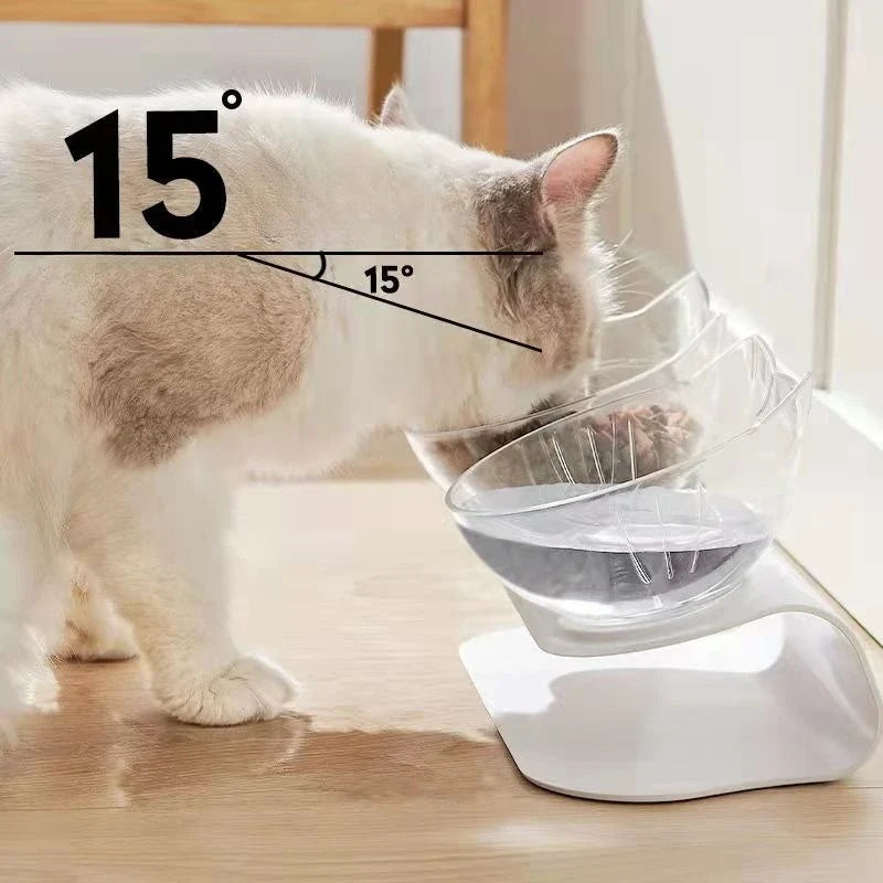 Double Pet Bowl with Non-Slip Stand