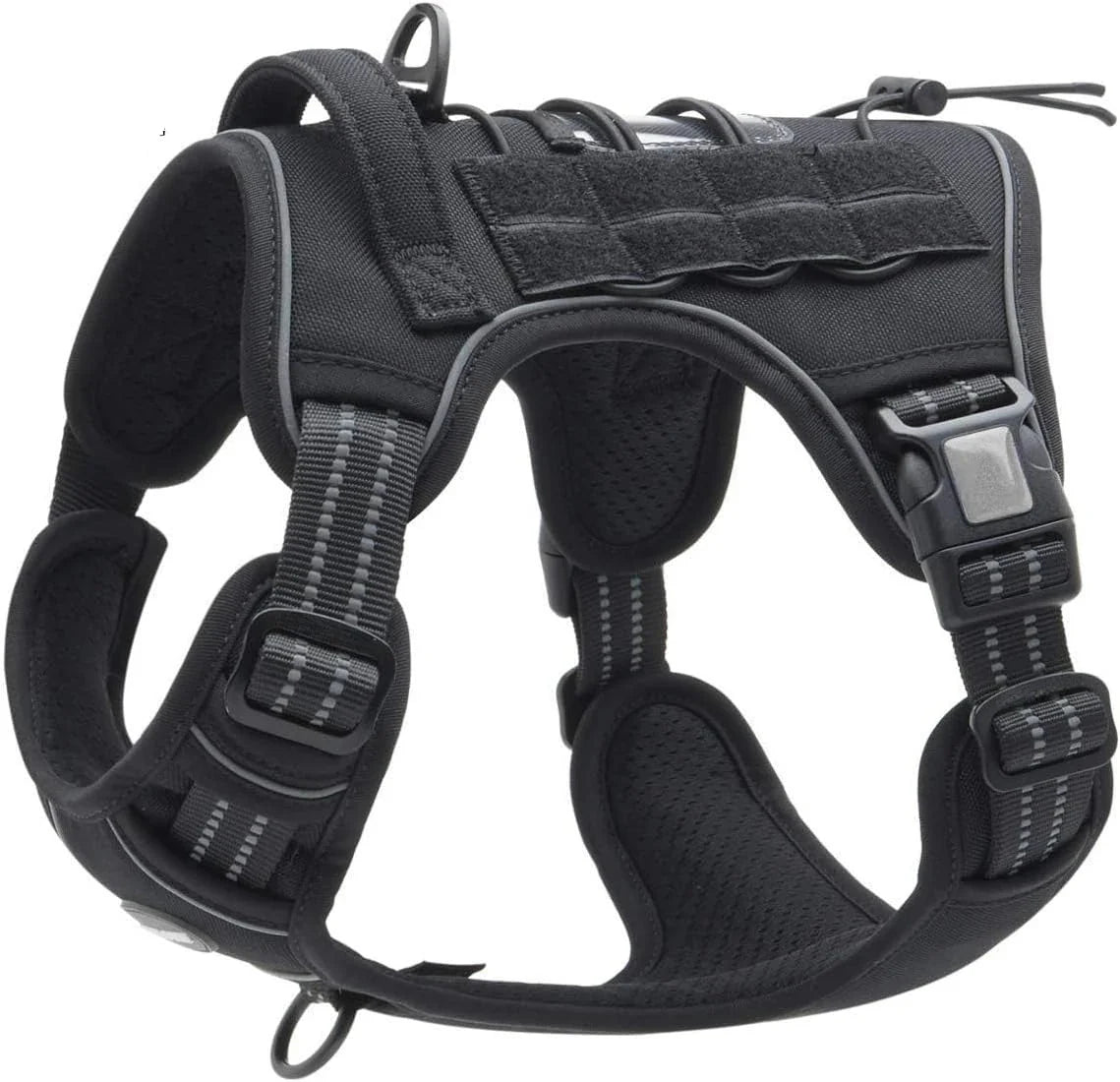 No-Pull Tactical Dog Harness with Reflective Strips