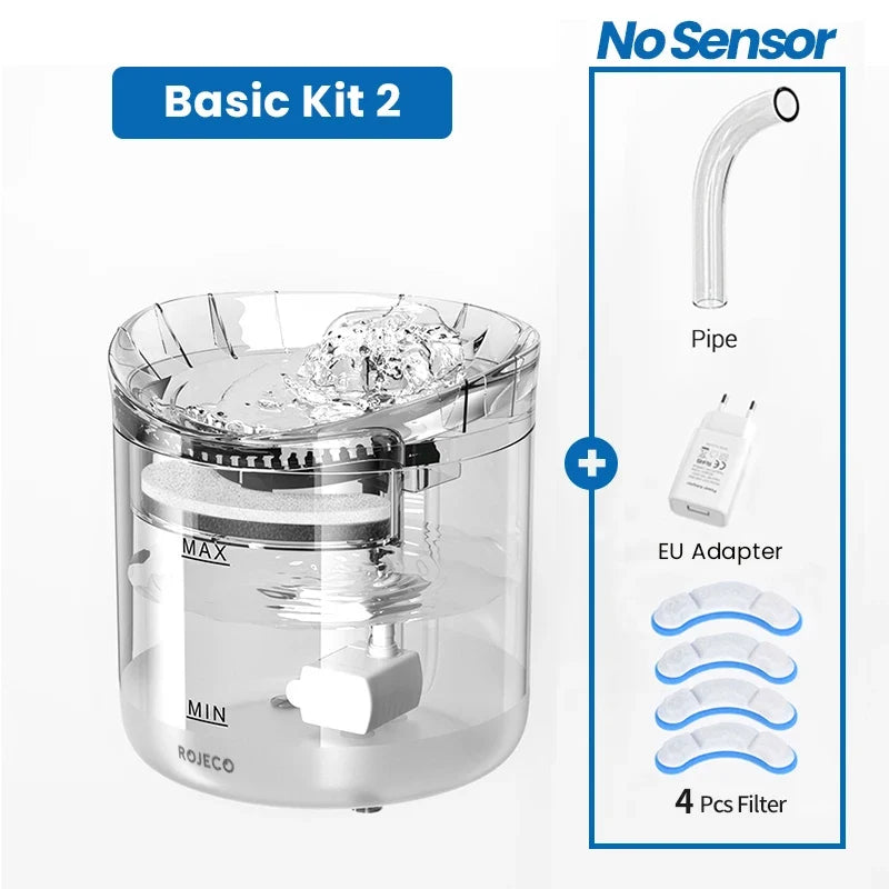 Automatic Cat Water Fountain - Smart Sensor Pet Drinking Dispenser with Accessories