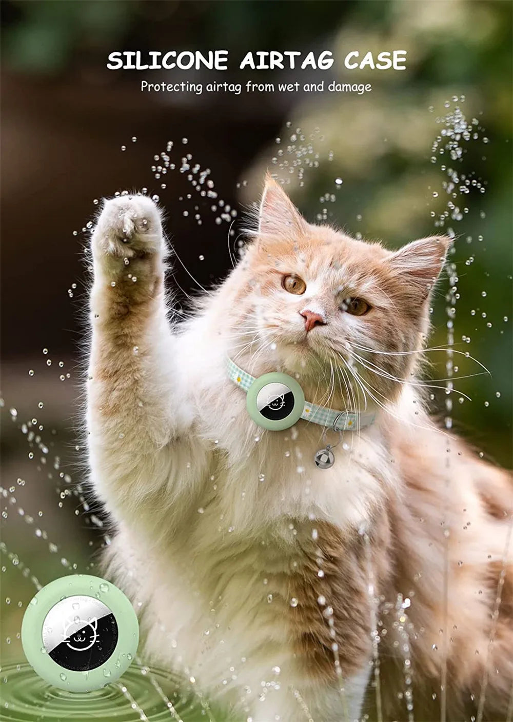 Breakaway Cat Collar with AirTag Holder & Bell