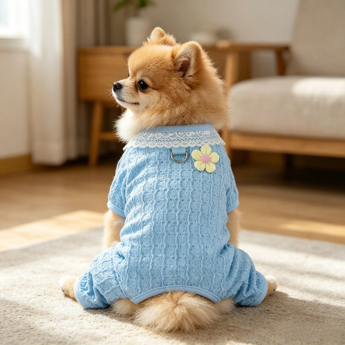 Lace Jumpsuit with D-Ring for Small Dogs & Cats