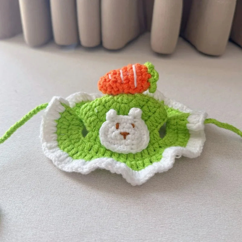Knitted Hat & Scarf Costume Set for Cats