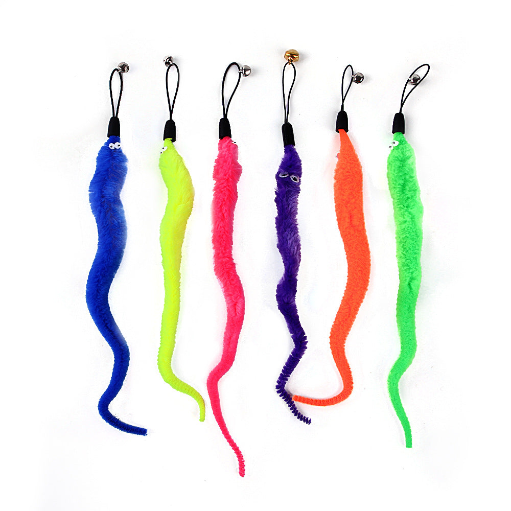 Interactive Cat Wand Toy - Feather and Bell Teaser Stick for Kittens