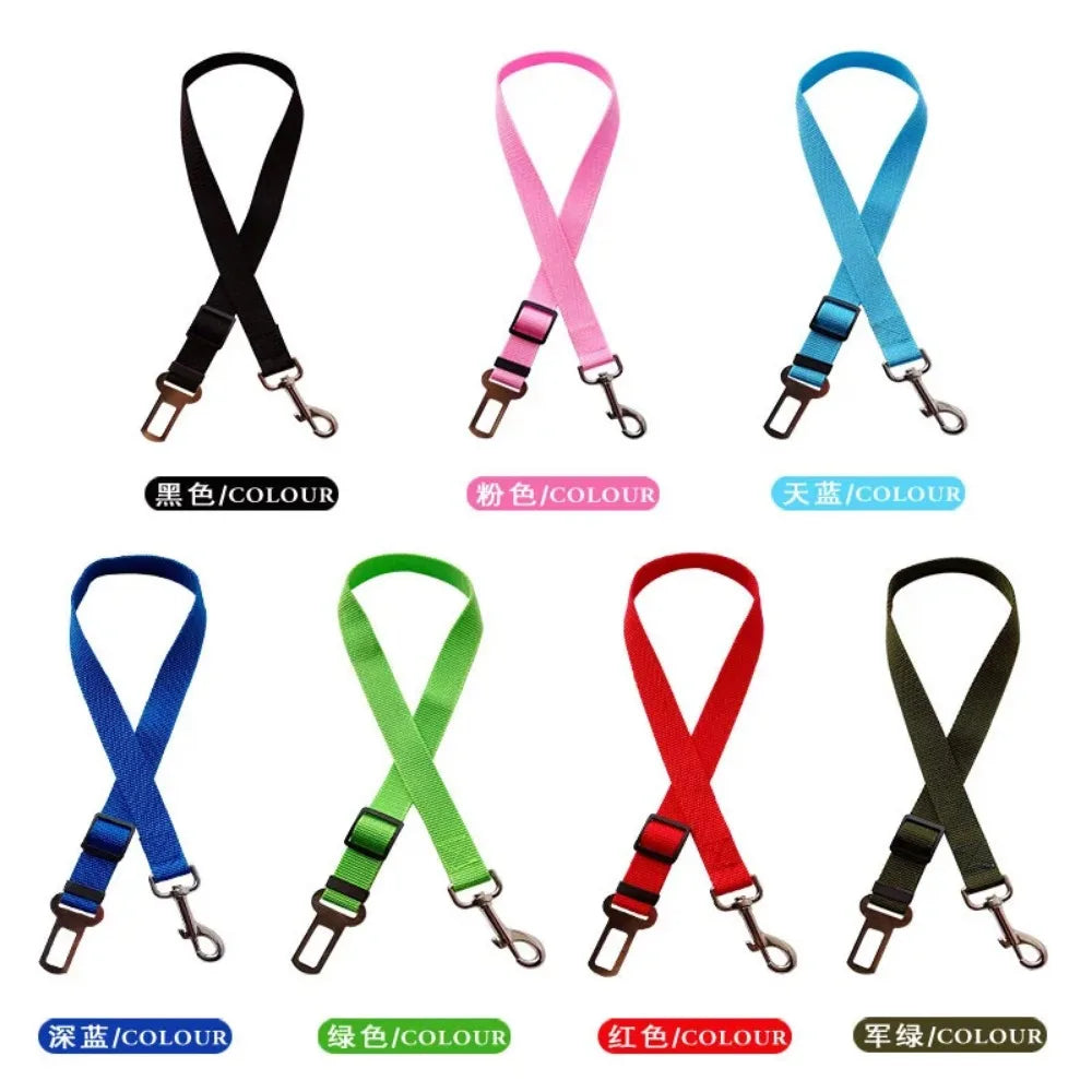 Adjustable Pet Car Seat Belt Safety Harness for Dogs and Cats