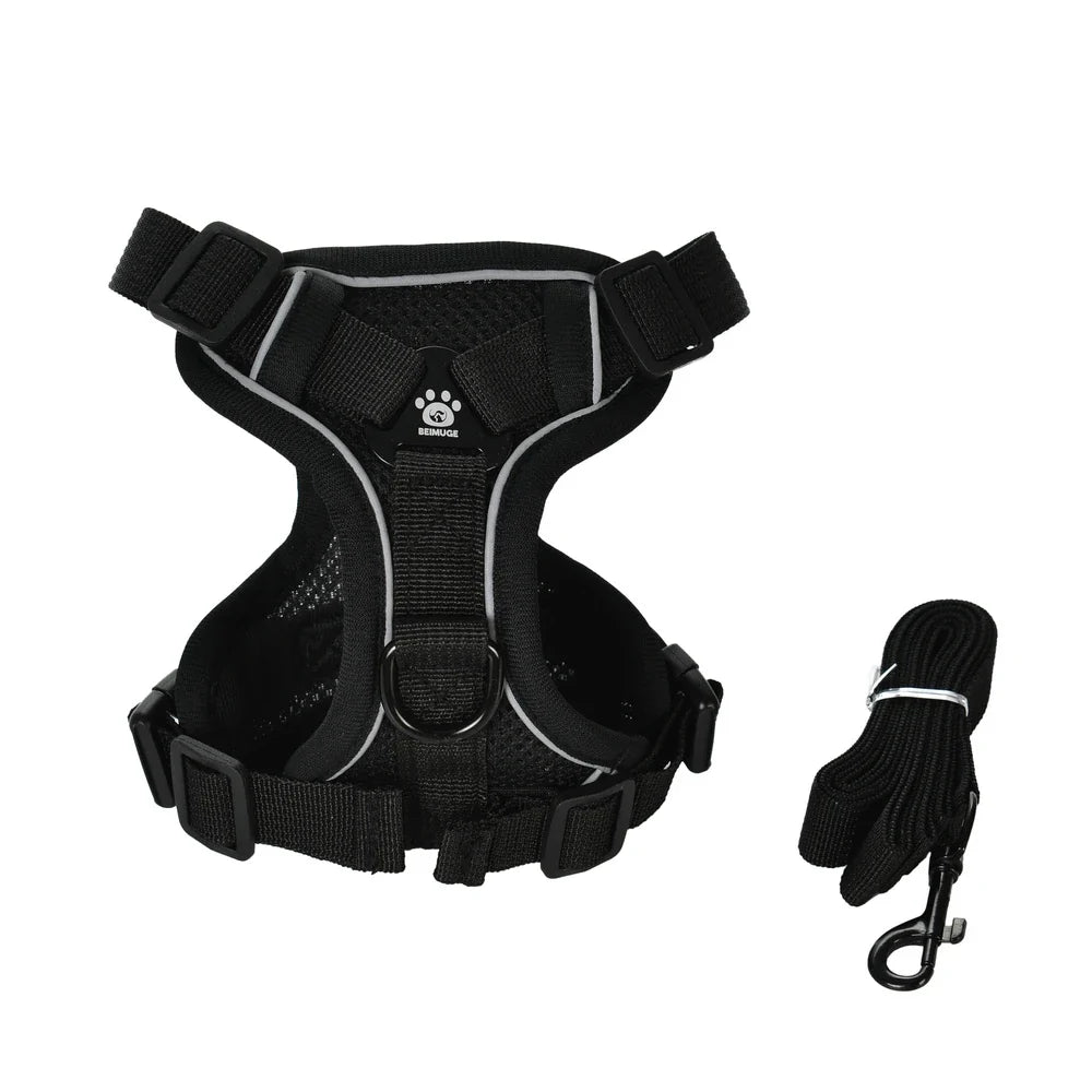 Escape-Proof Reflective Cat Harness & Leash Set — Breathable Vest for Outdoor Walking