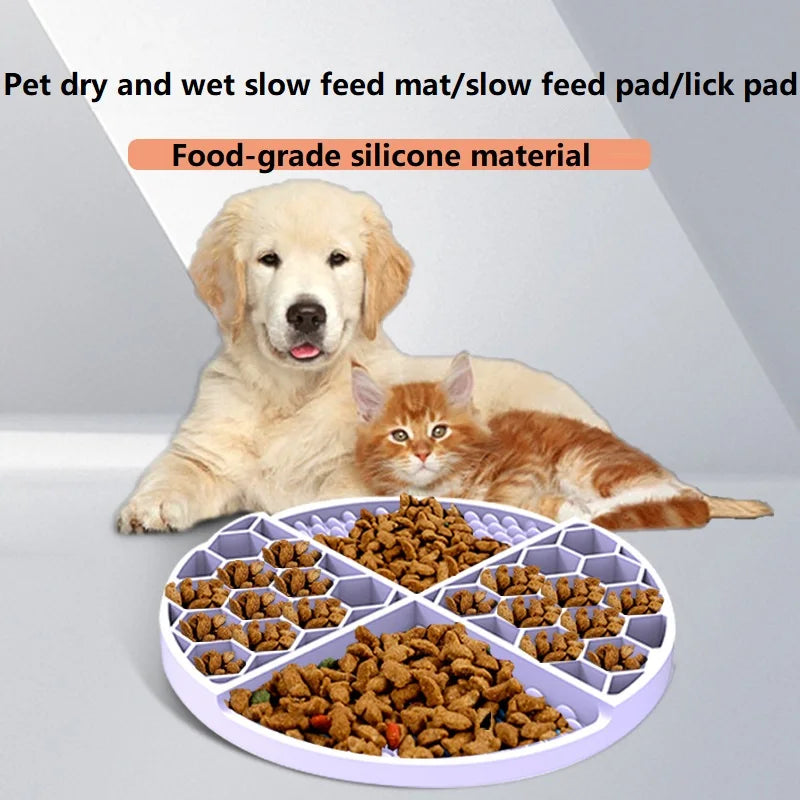 Silicone Lick Mat & Slow Feeder for Dogs & Cats — Suction Cup Base for Mess-Free Feeding