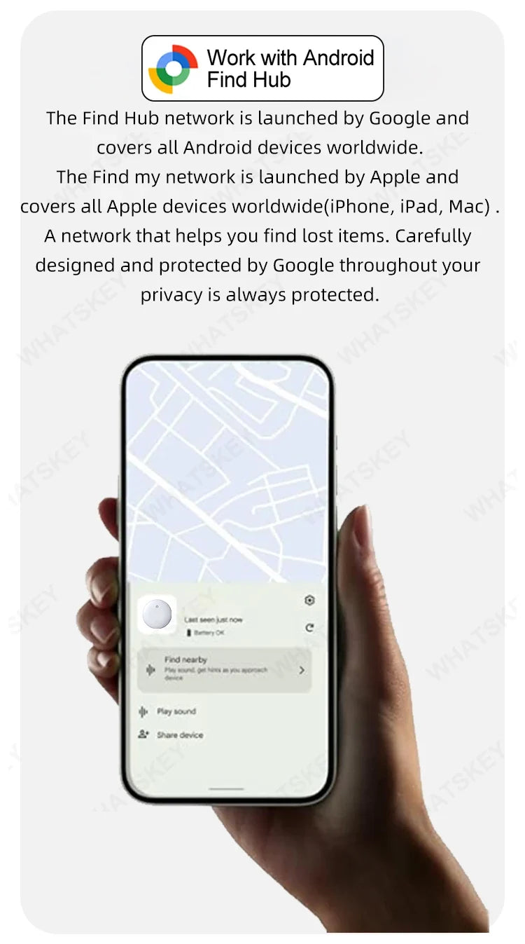 Google Find My Device Pet Collar Tracker for Cats & Dogs — Android Compatible