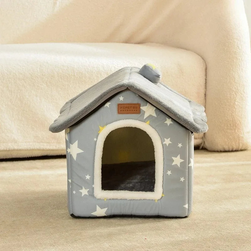 Cosy Pet Basket Bed for Dogs and Cats - Soft Fluffy Cushion