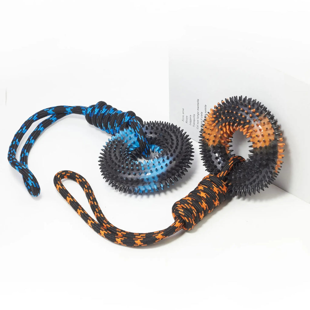 Spiked Ring Chew & Teeth Cleaning Toy for Large Dogs