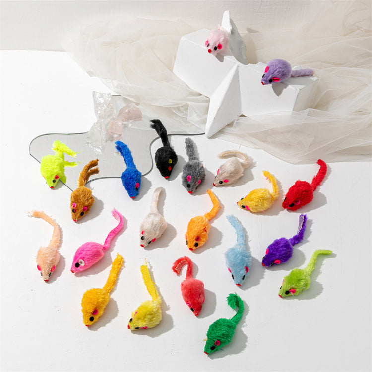 Feather Mouse Cat Toys - 10 Pack Interactive Play Set with Catnip