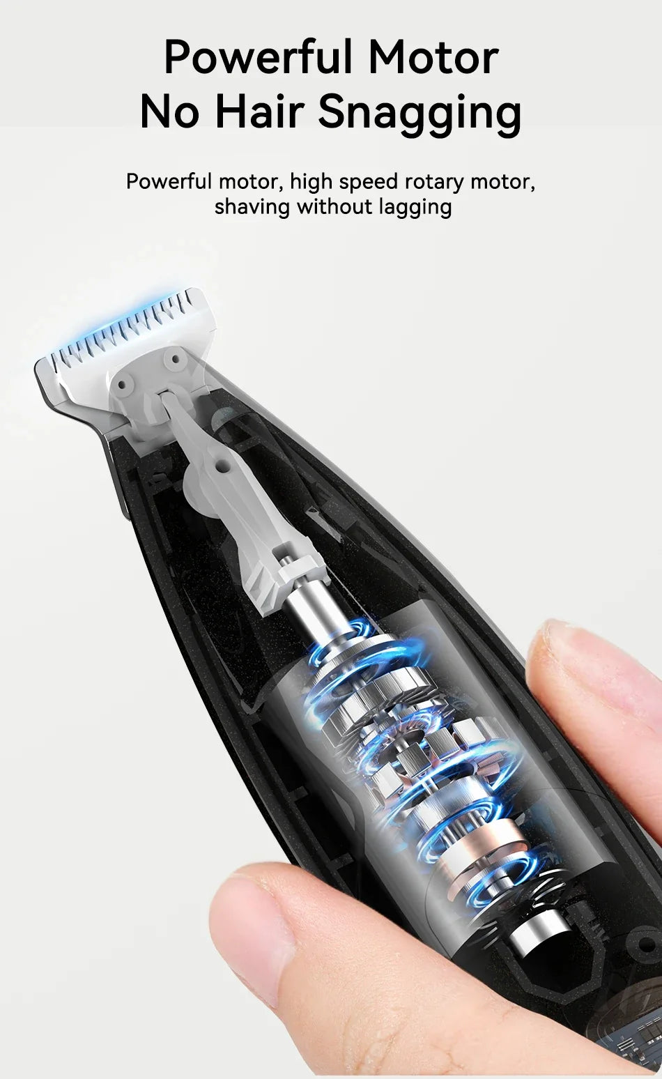 Electric Pet Clipper with Front Light — Rechargeable Adjustable Trimmer for Dog & Cat Claws, Ears & Hair