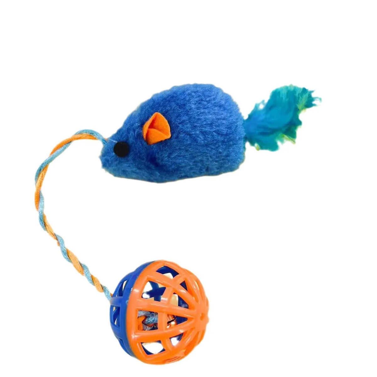 Plush Mouse & Bell Ball Interactive Cat Toy Set